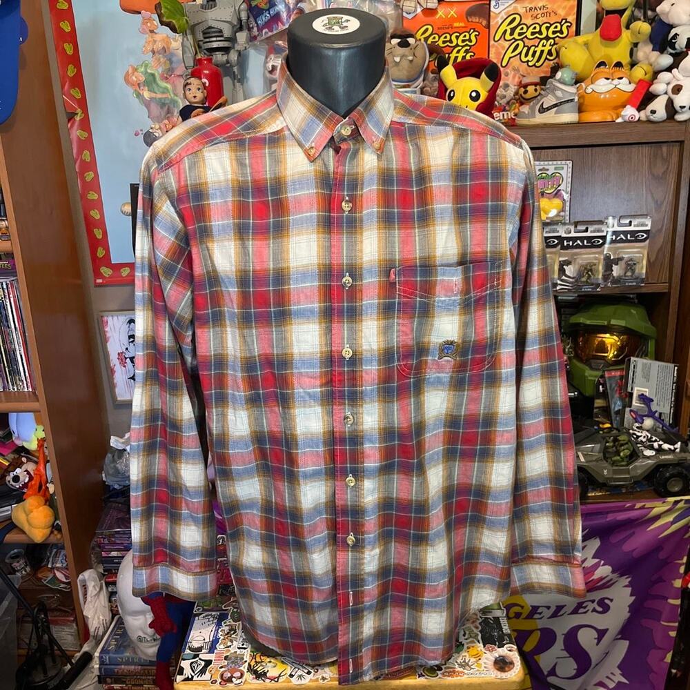 Roughstock 90s Vintage Western Plaid Button Up Size M